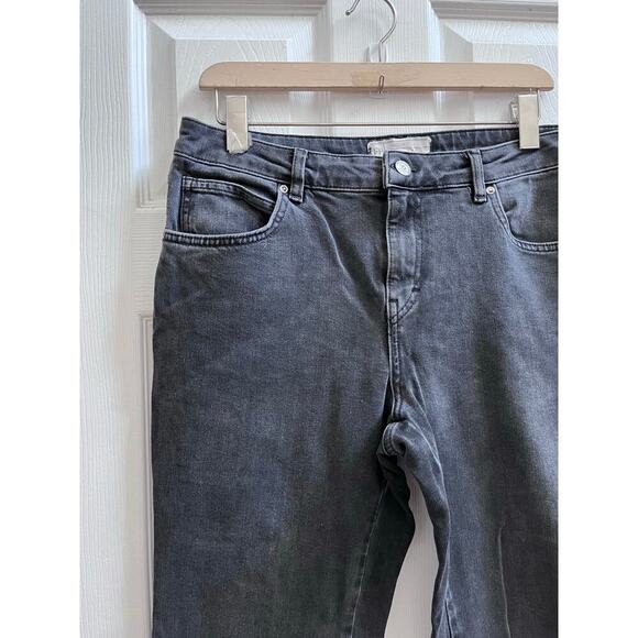 Free People Rita Size 31R Black Wash Raw Hem Flare Crop Jean 25 Inch Inseam - Picture 5 of 12
